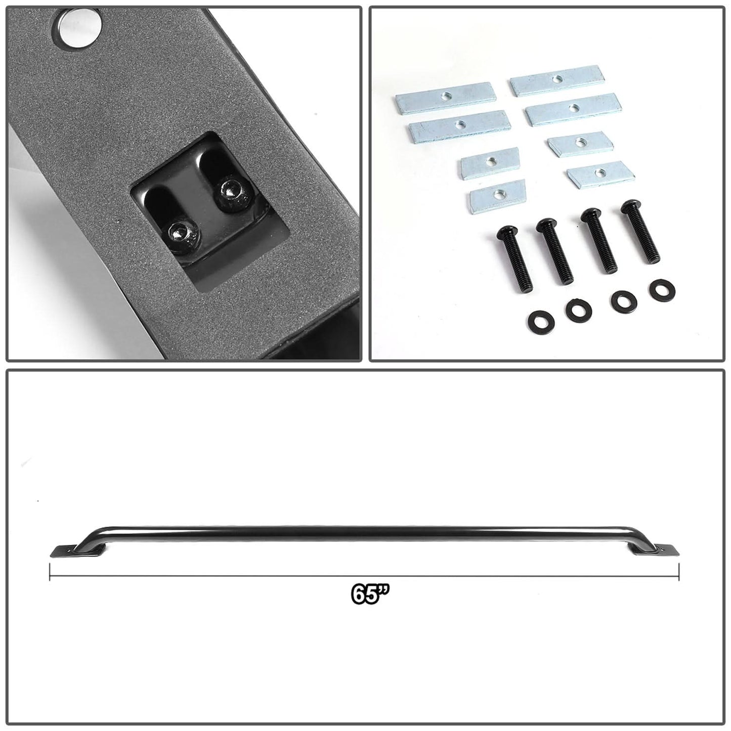 2007-2013 Chevrolet Silverado GMC Sierra 6.5ft Bed Rails Black