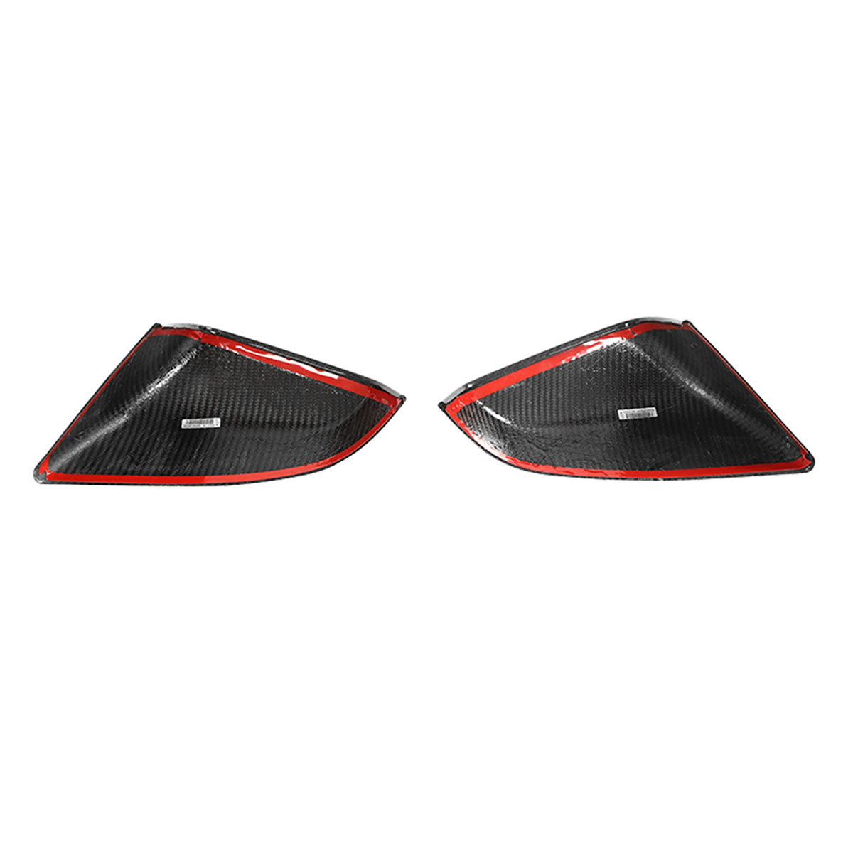 2021-2025 Tesla Model S OE Gloss Black Mirror Covers Dry Carbon Fiber