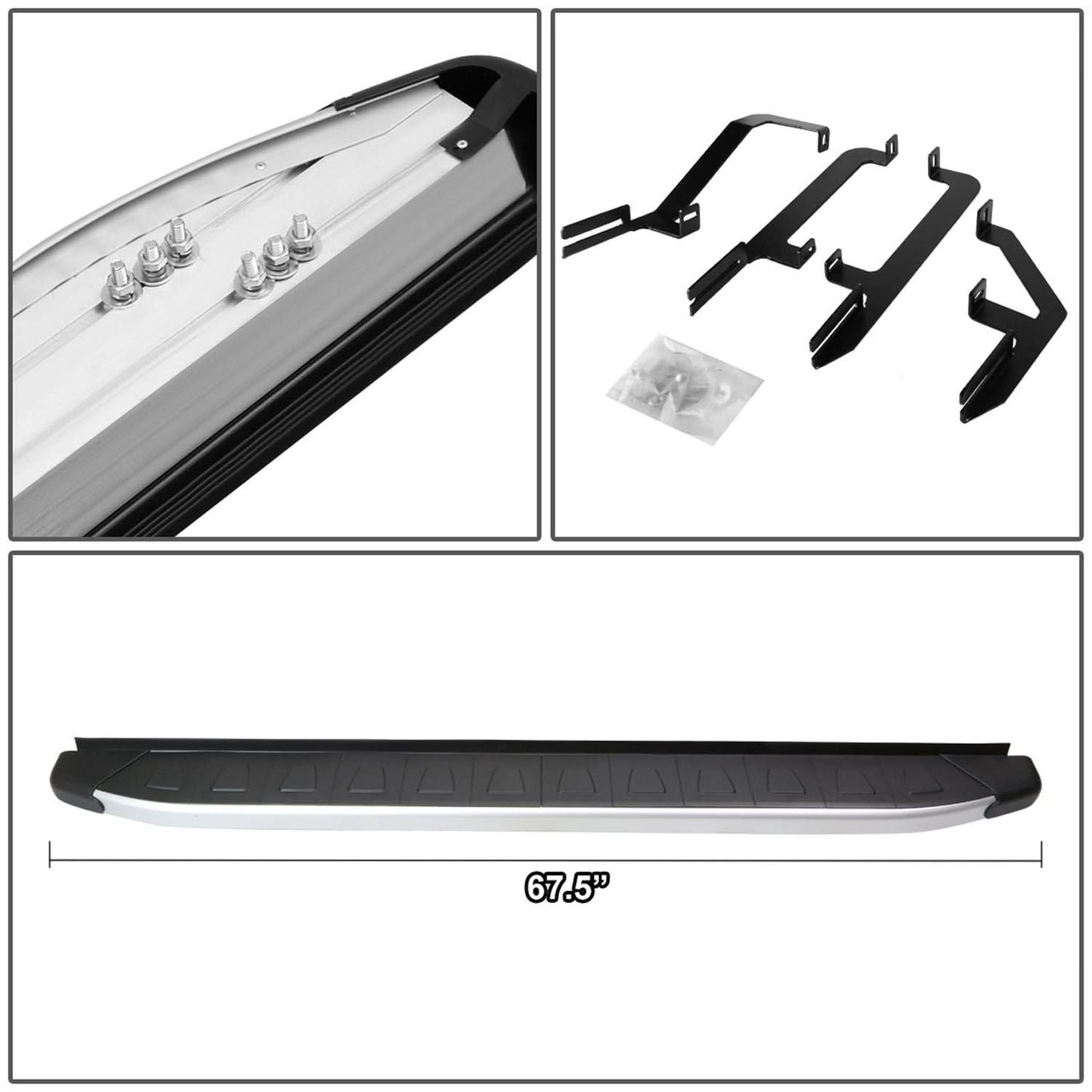 2013-2017 Hyundai Santa Fe 6 Inch Running Boards Aluminum
