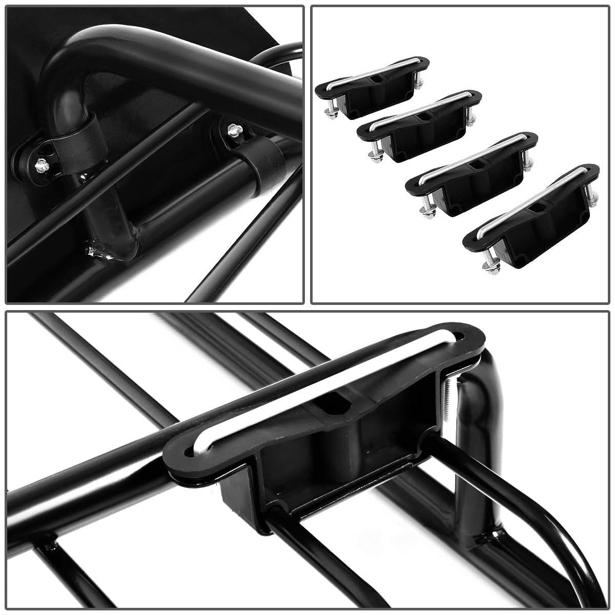 Universal 51" x 40" Steel Roof Rack Basket - Black