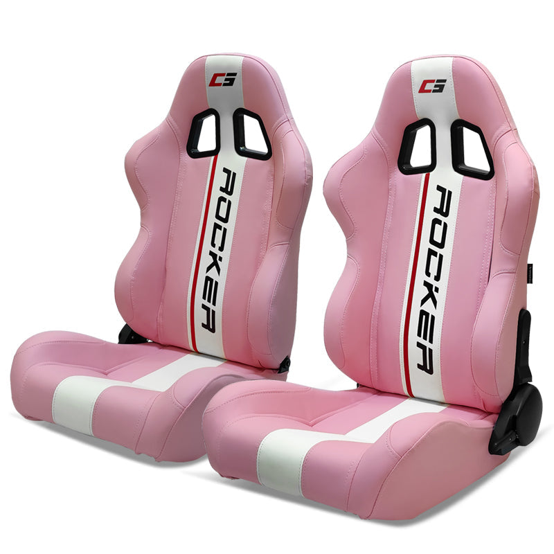 Universal Racing Seat Dual Slider PU Carbon Leather