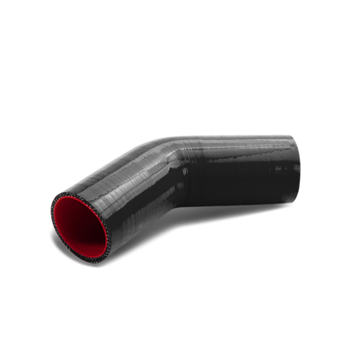 2.50" Silicone Hose 3-Ply 45 Degree Black Red