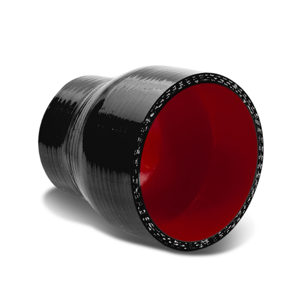 3.00" to 4.00" Silicone Reducer Hose 3-Ply Black/Red