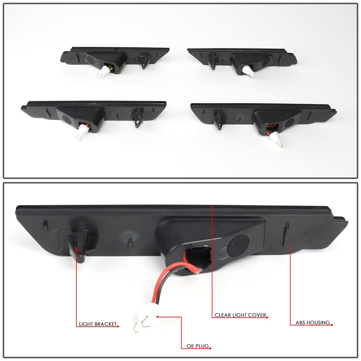 2010-2015 Chevrolet Camaro Smoke Side Marker Lights Front & Rear