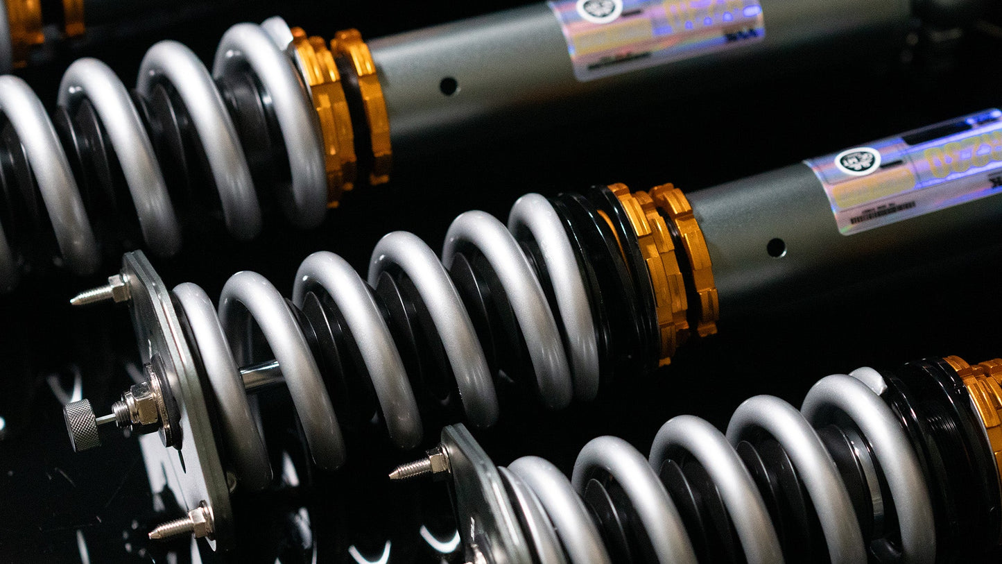 Mercedes R230 32-Way Adjustable coilover conversion kit with optional sway bars and power steering (SL 280, SL 350, SL 500, SL 55, SL 550, SL 63, SL 600, SL 65)