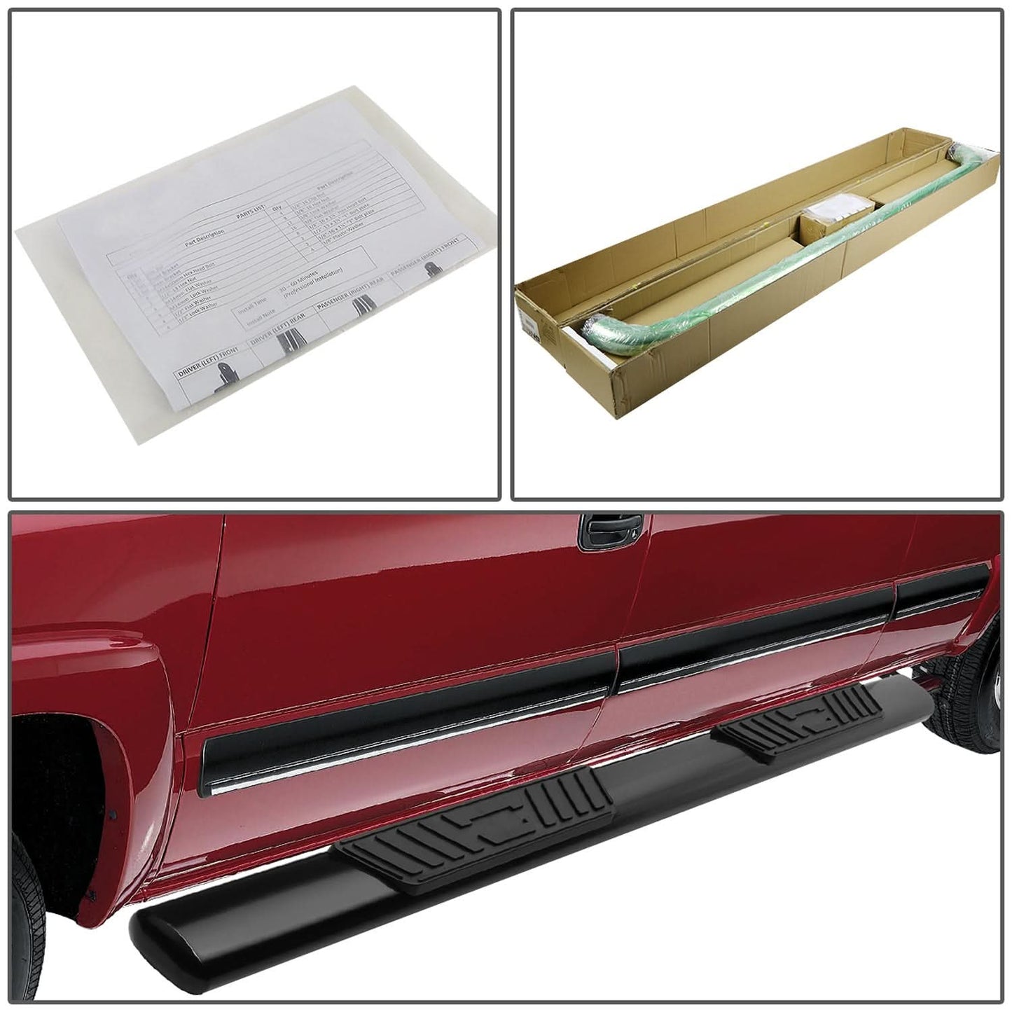 99-16 Chevy Silverado GMC Sierra 5" Oval Nerf Bars - Extended Cab