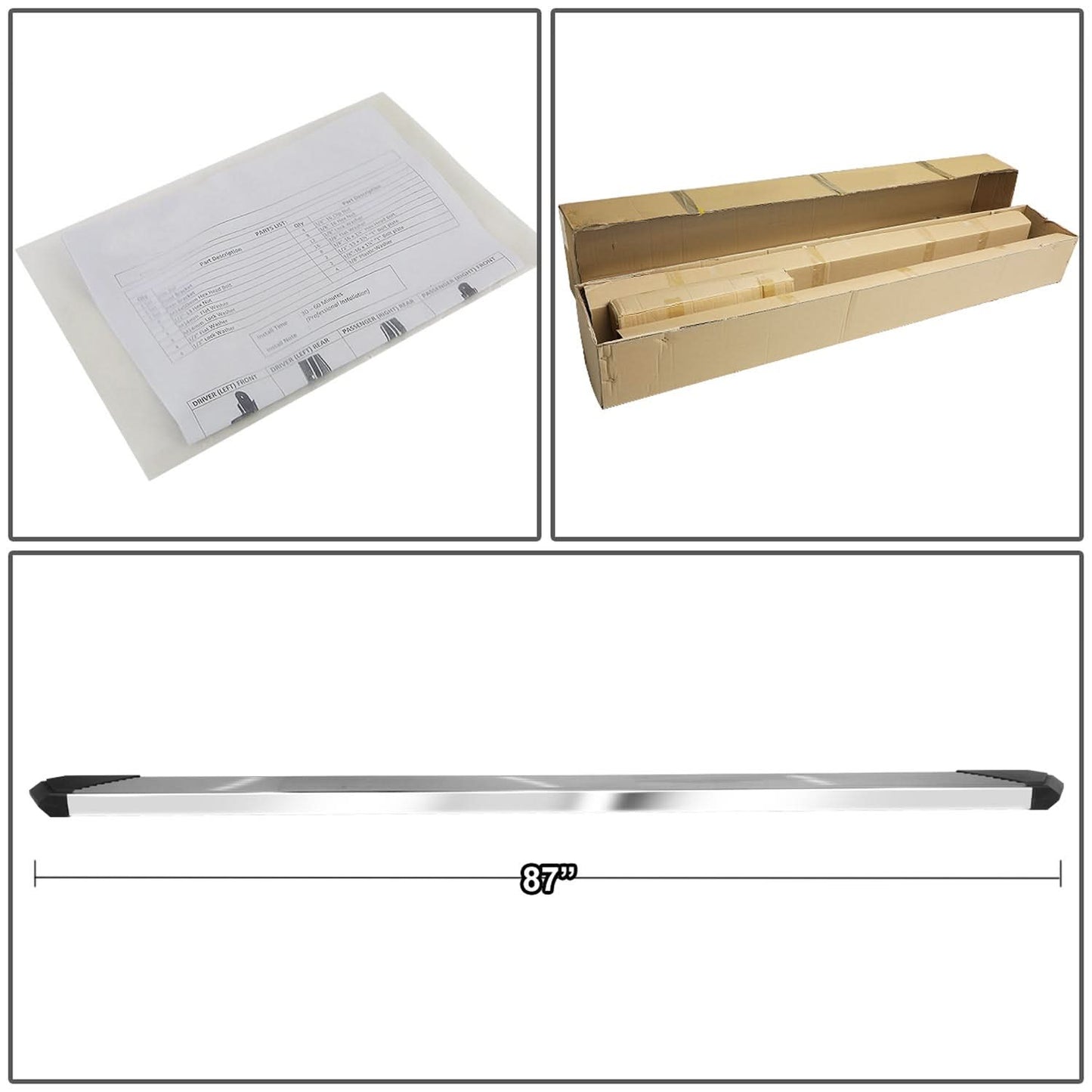 2019-2020 Dodge Ram 1500 Crew Cab 6" Nerf Bars - Chrome/Black