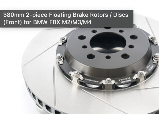 Paragon 2-piece Rotors Front Pair 380mm x 30mm (14.96" x 1.18") - BMW M2 (F87) / M3 (F80) / M4 (F82/F83)