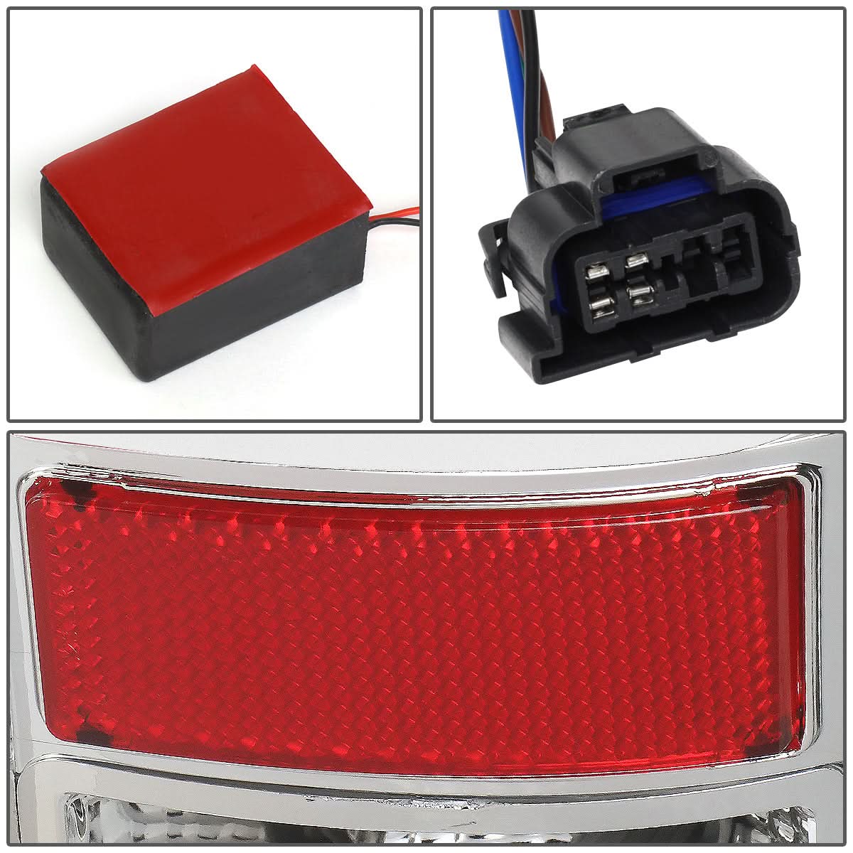 07-14 GMC Sierra 1500/2500HD/3500HD 3D LED Tail Lights Chrome/Clear