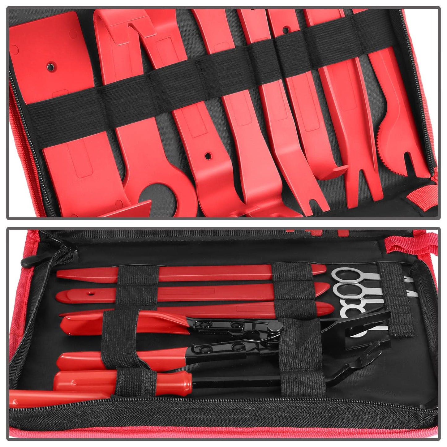 Trim Panel Scraper Tools - 19 Piece Set - Red