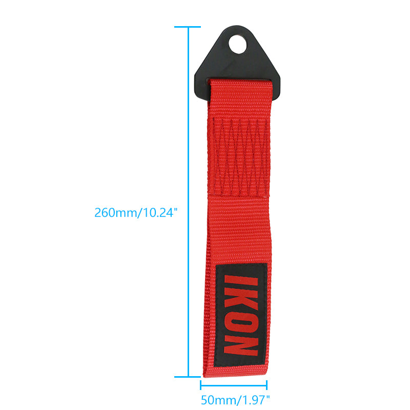 Universal Red Tow Strap Heavy Duty Decorative Belt With IKON Logo
