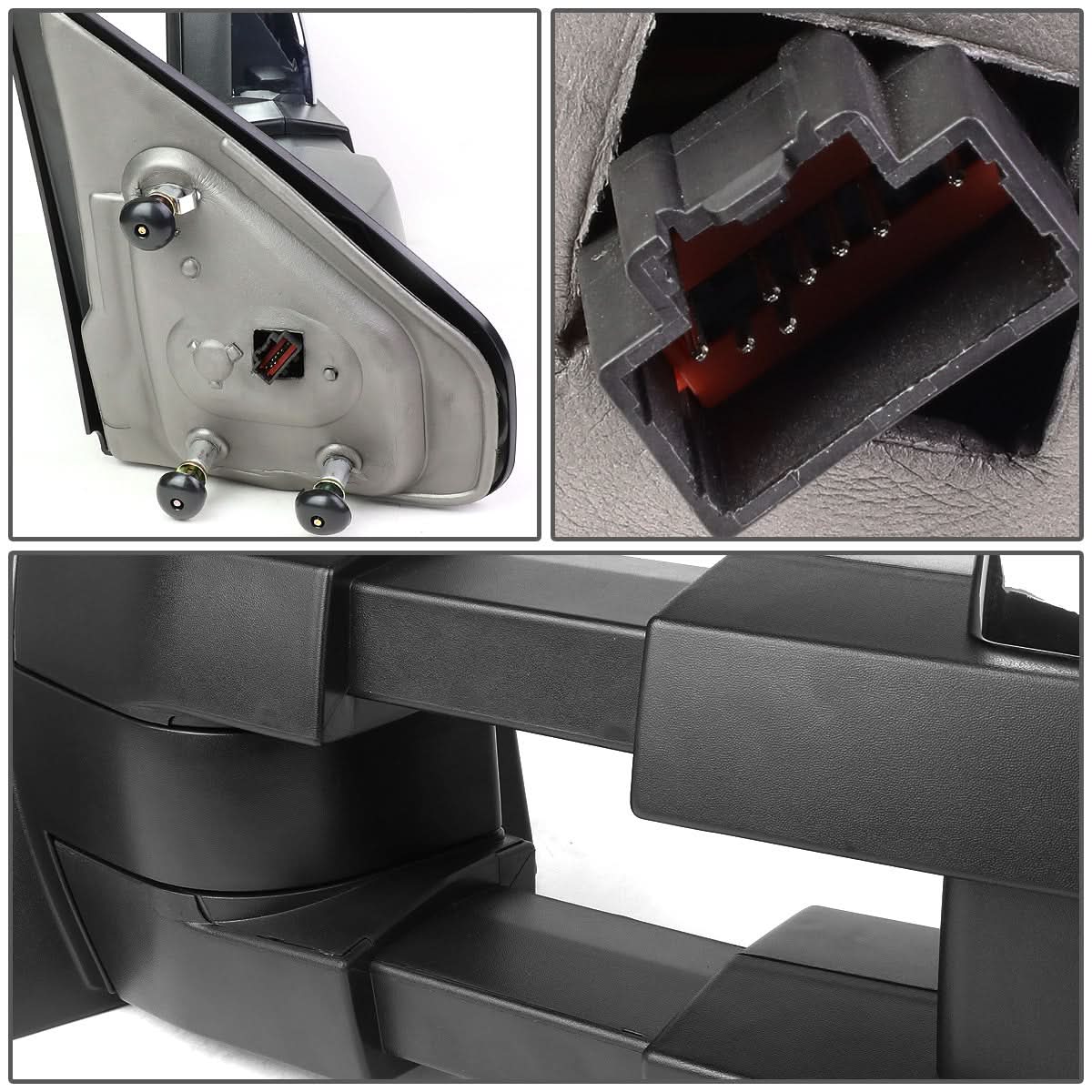 2004-2014 Ford F-150 Manual Heated Towing Mirrors - Chrome LED Amber