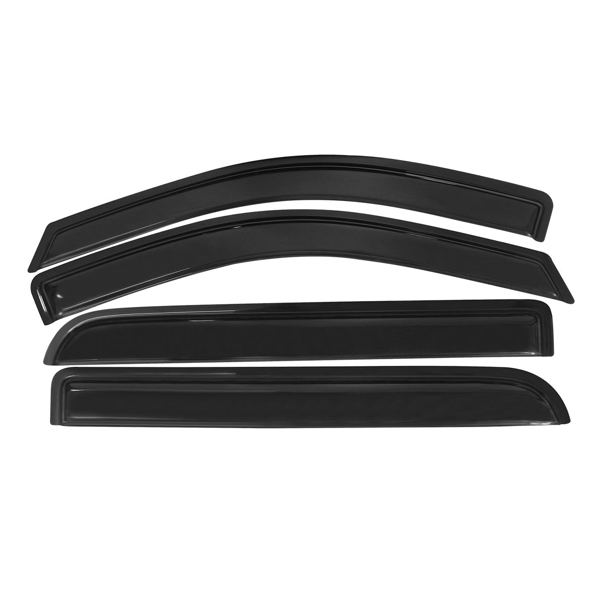 2004-2008 Ford F150 Crew Cab Slim Smoke Tinted Visor Window Acrylic