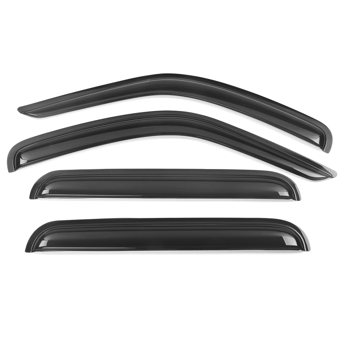 2002-2007 Jeep Liberty Visor Window Rain Guard KJ Tape on Acrylic 4PC