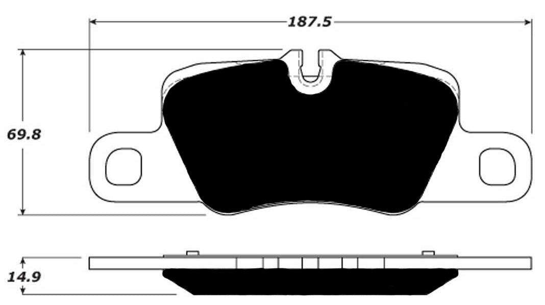 Porterfield Brake Pads for 2017 PORSCHE 911 Carrera w/ Iron Discs