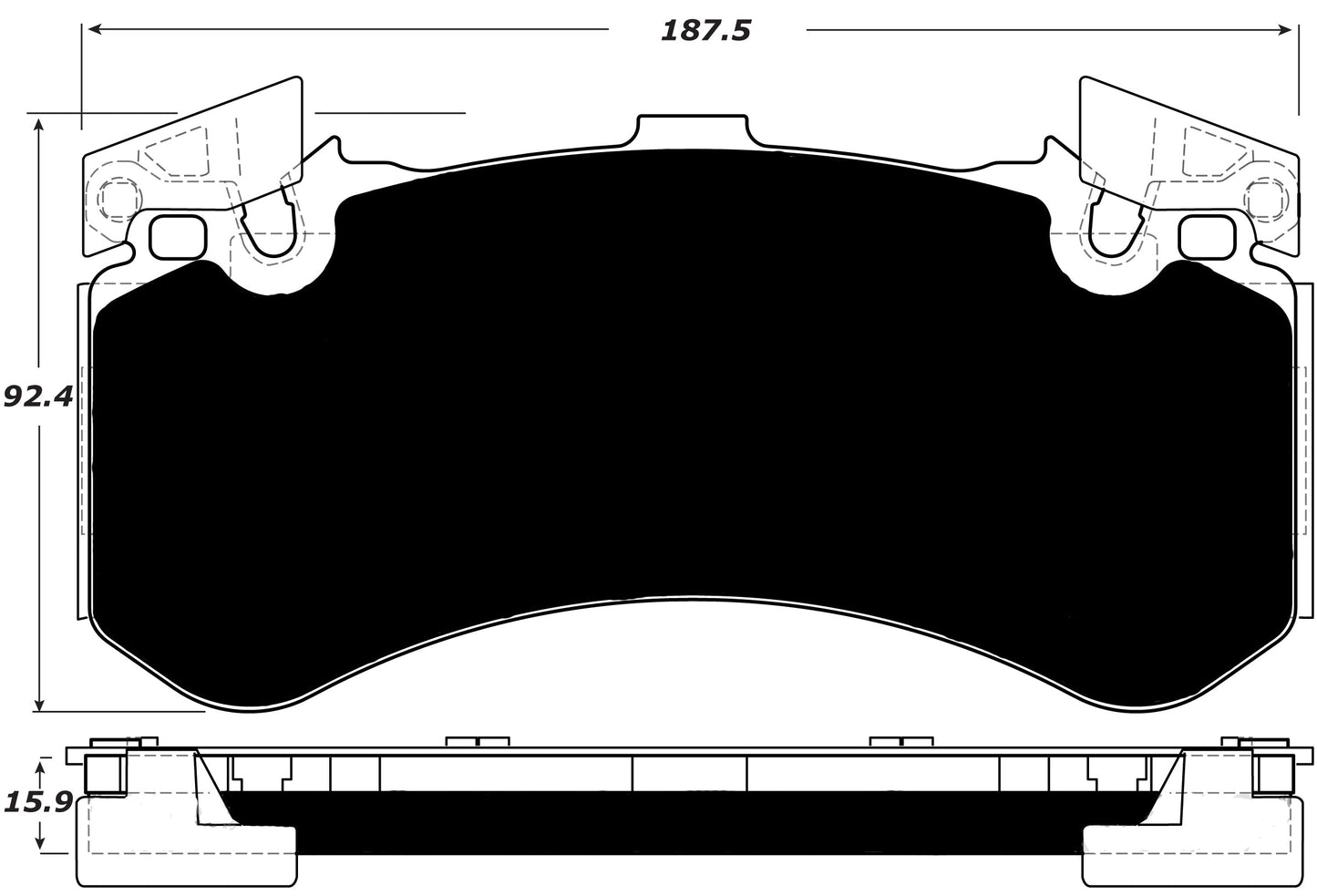 Porterfield Brake Pads for 2017 AUDI S8 - w/Iron Discs