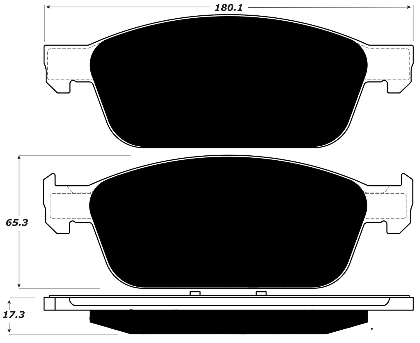 Porterfield Brake Pads for 2017 FORD ESCAPE 1.6L 4WD