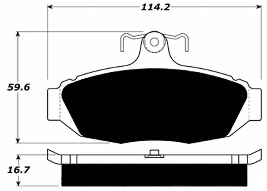 Porterfield Brake Pads for 1987 FORD THUNDERBIRD R/Disc