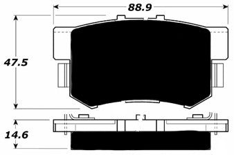 Porterfield Brake Pads for 2003 HONDA CIVIC Hatchback Si
