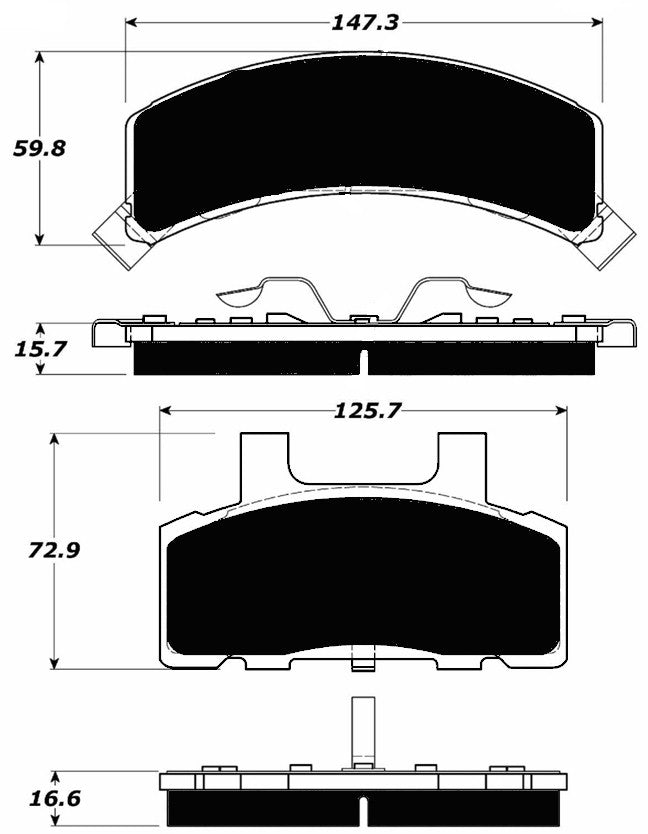 Porterfield Brake Pads for 1989 GMC K1500 4WD 10" R/Shoe Std Cab Std Ch