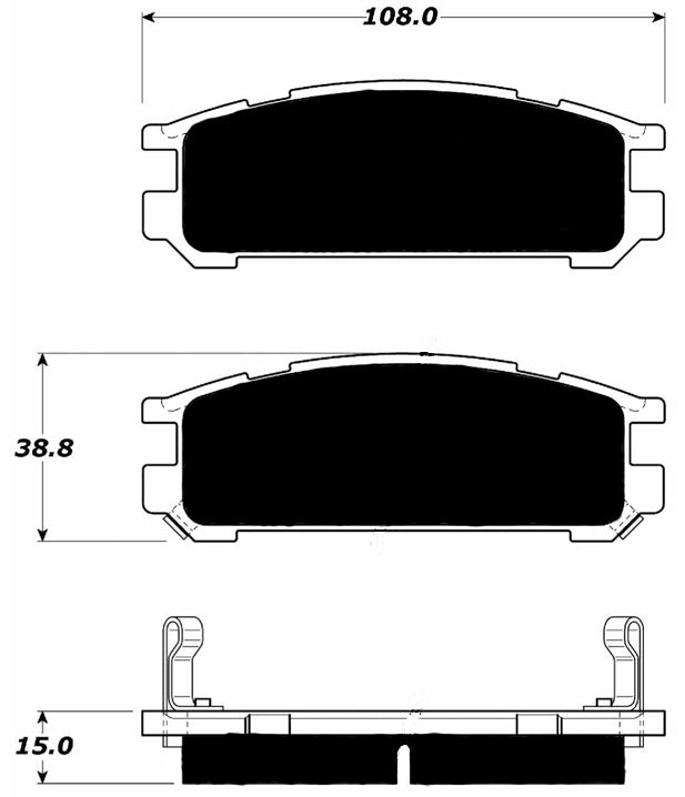 Porterfield Brake Pads for 1998 SUBARU LEGACY SEDAN LTD