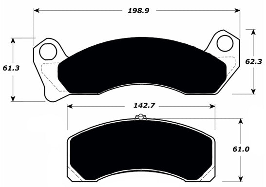 Porterfield Brake Pads for 1993 LINCOLN TOWN CAR Steel Piston
