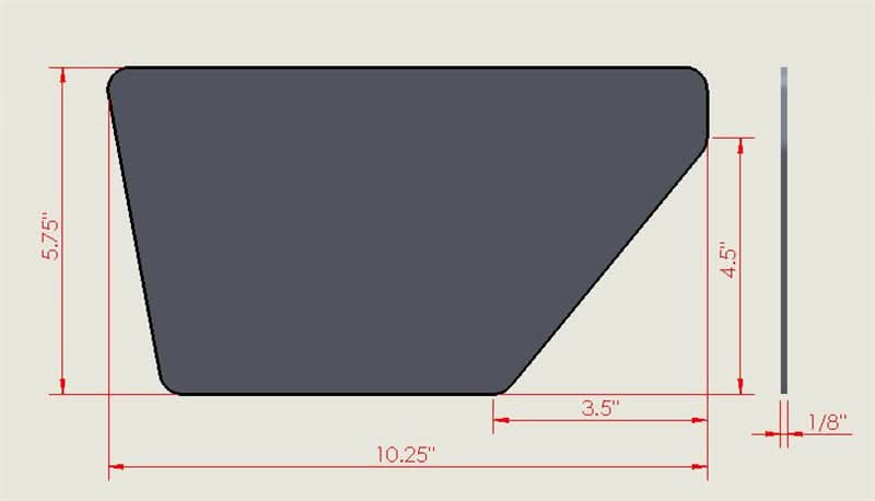 Universal V2 GT Carbon Fiber Rear Spoiler Wing Side Plate Add On
