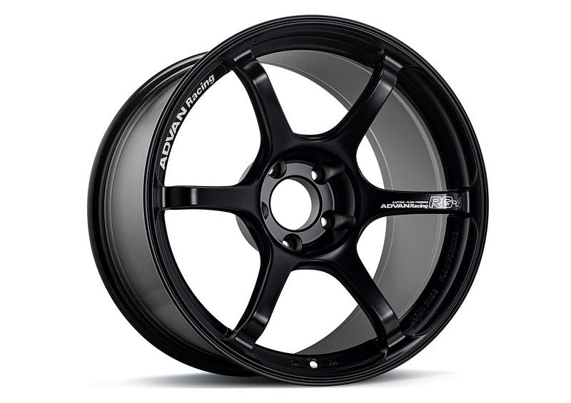 Advan RG-4 18x7 +41 4-100 Semi Gloss Black Wheel YA48E41ASB