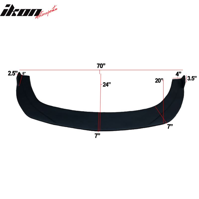 Universal IKON Style Unpainted Front Lip Splitter PP