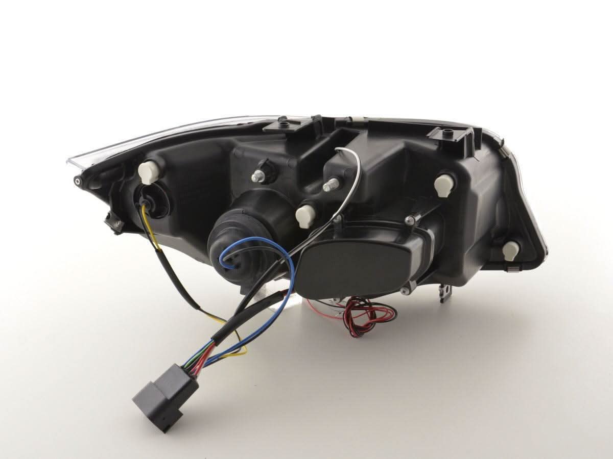 BMW 3-series E90 E91 Black Angel Eyes LED Headlight Set (2005-2012)