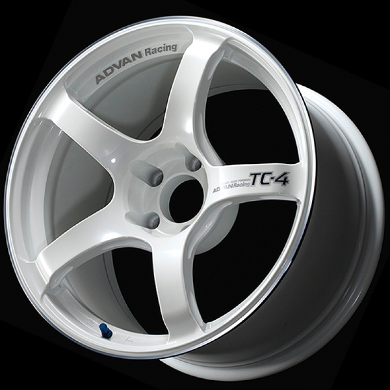 Advan TC4 17x6.5 / +40 Offset / 4x100 / 63mm Bore / Racing White Metallic and Ring YAD7D40AWMR