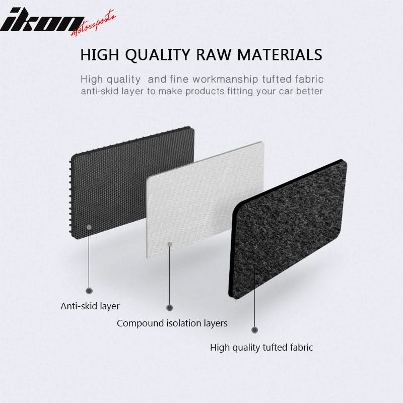 Car Floor Mat for 2007-2013 BMW E92 3 Series Black Carpet 4PC Nylon