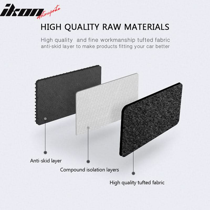 Car Floor Mat for 2016-2020 Kia Optima Black Carpet 4PC Nylon