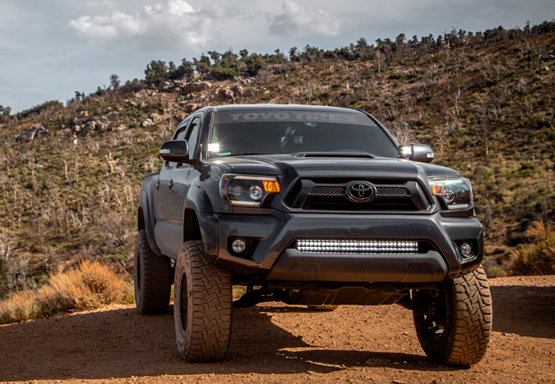 Cali Raised LED Cali Raised 05-15 Toyota Tacoma 32In Lower Bumper Hidden Led Light Bar Brackets Kit - No Switch CR2469