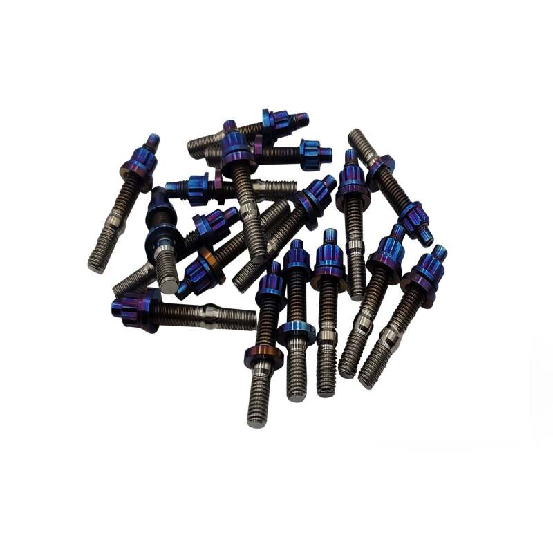 BLOX Racing Xtreme Burnt Titanium Studs M8x1.25x55mm 8 Piece Set BXFL-00308-8-TI-B