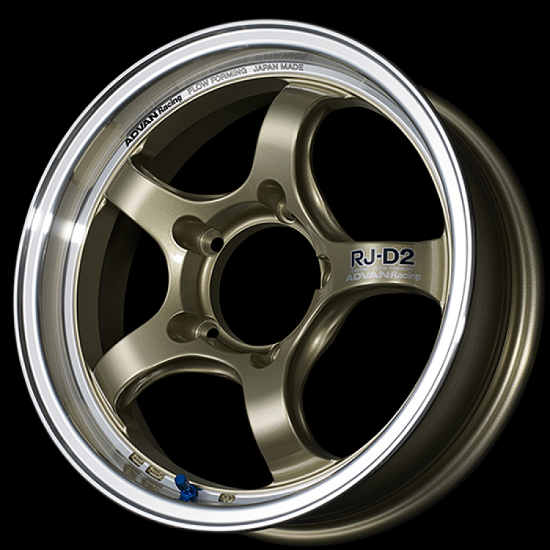 Advan RG-D2 15x5.5 / +45 Offset / 4x100 / 63mm Bore / Machining and Champagne Gold YAT5B45ACG