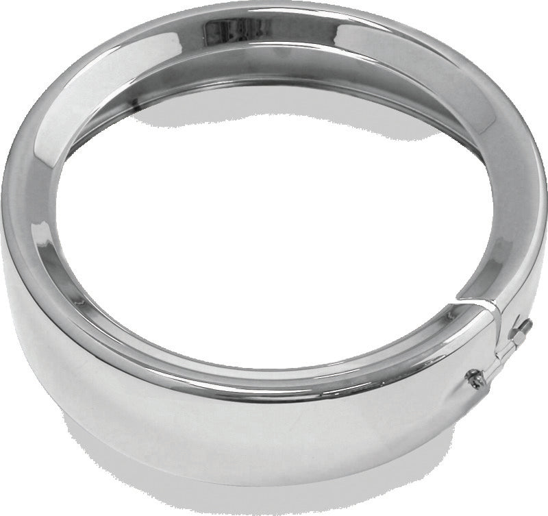 Bikers Choice FLH FLT FLHR FLD Black 7 Inch Chrome Headlight Trim Ring 482914