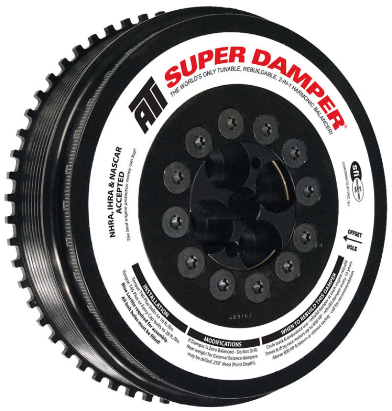 ATI Damper - 7.98in - Steel - 8 Grv - Cummins - 07.5-15 6.7L w/Reluctor Wheel - 3 Ring Hvy - Diesel ATI917375