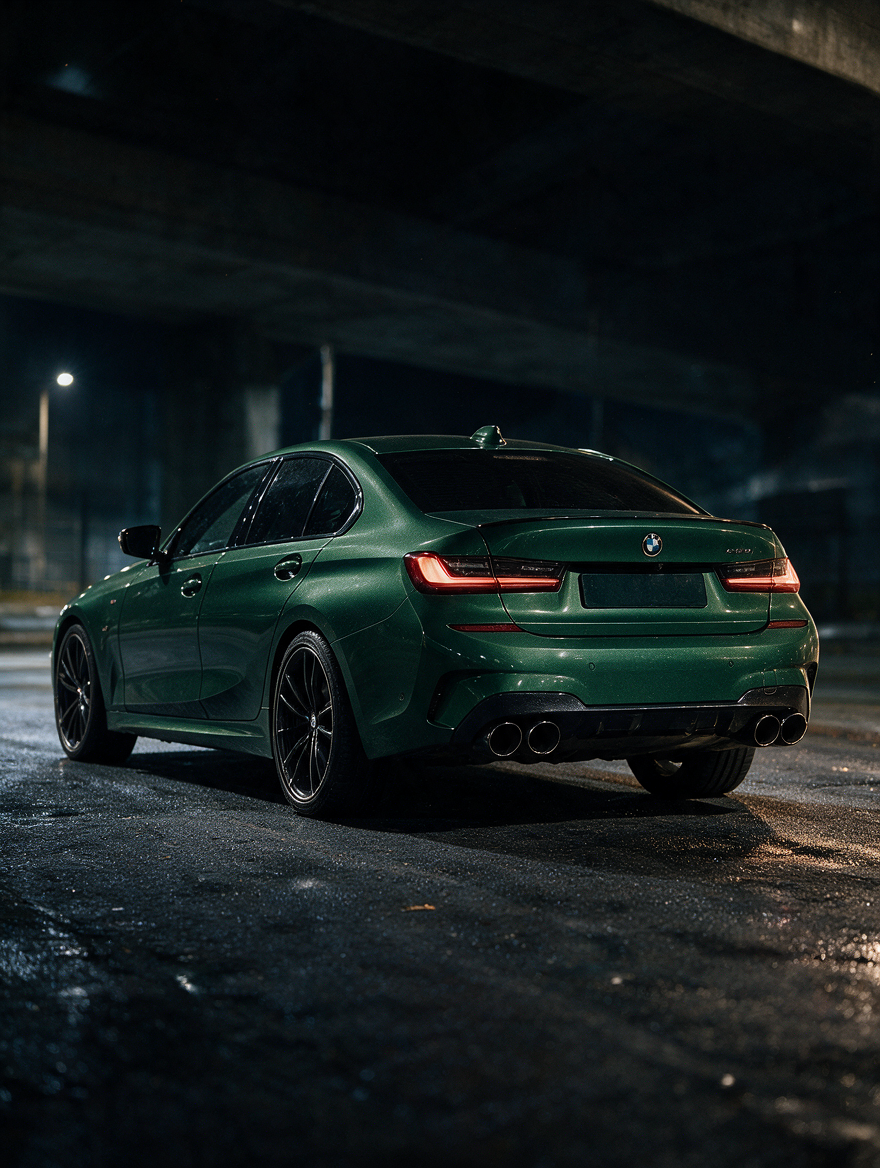 BMW 2/3/4 Series G42 G20/G21 G23 Black Stainless Steel Dual Muffler Tip (2019+)