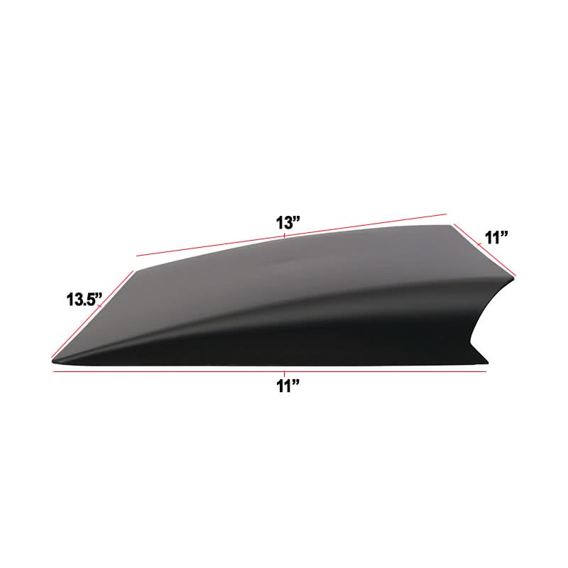 Universal Black Air Flow Hood Vent Scoop ABS