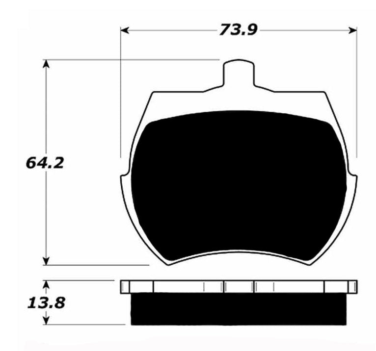 Porterfield Brake Pads for 1967 MG MIDGET w/Front Discs