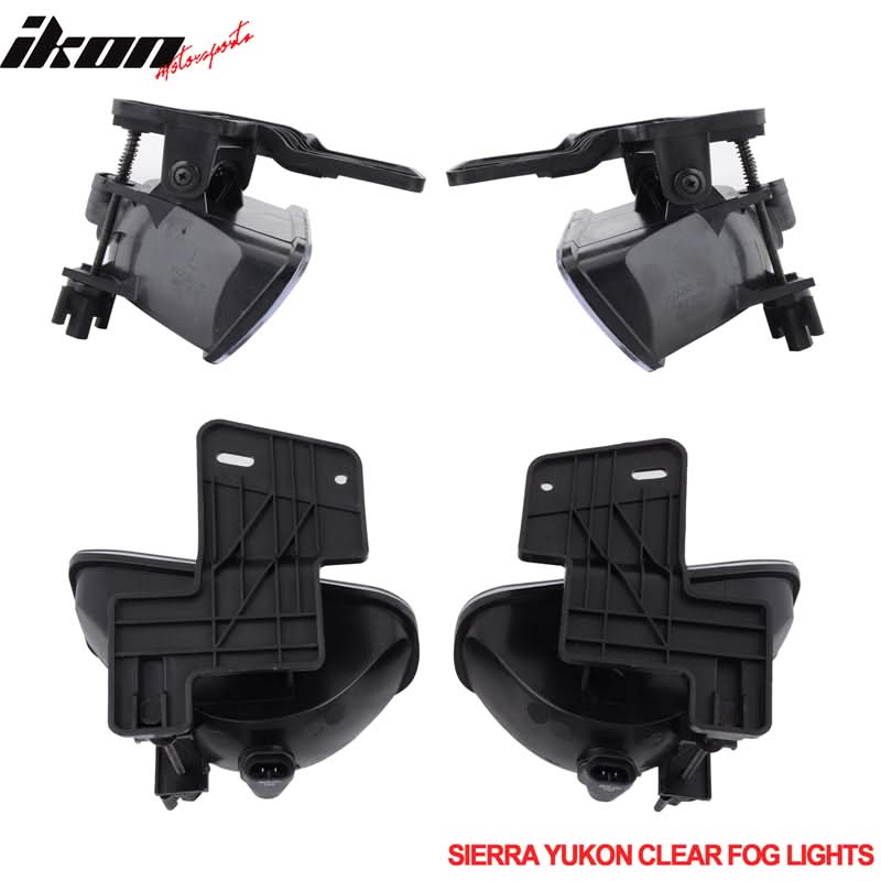 6000K Hid Fits 99-02 Sierra 00-06 Yukon Xl 2500 Clear Fog Lights+Bulbs