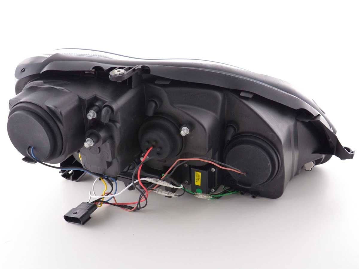 Mercedes Benz S-Class (220) Black LED Headlights with Daytime Running Lights (1998 - 2005)