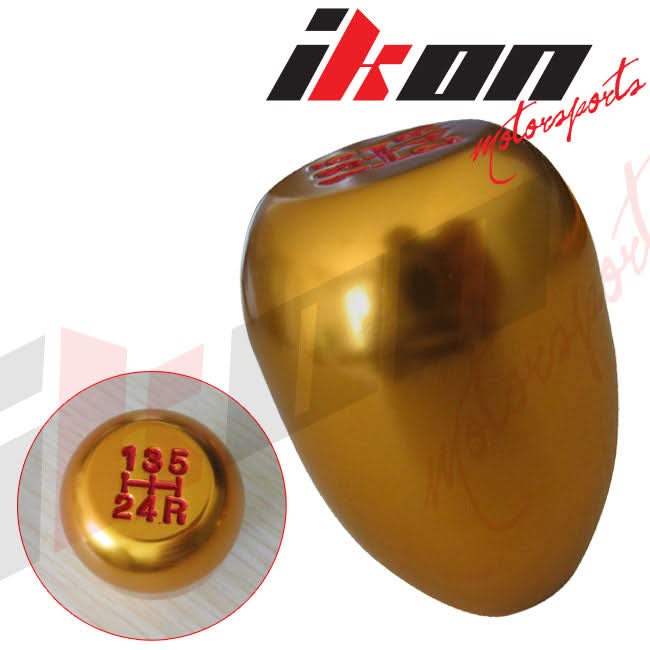 Gold M10X1.5MM Thread MT Manual T-R Gear Shift Knob 5 Speed SPD