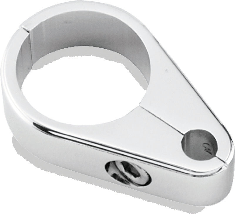 Bikers Choice 1 Inch Chrome Plain Clutch Cable Clamp 489798