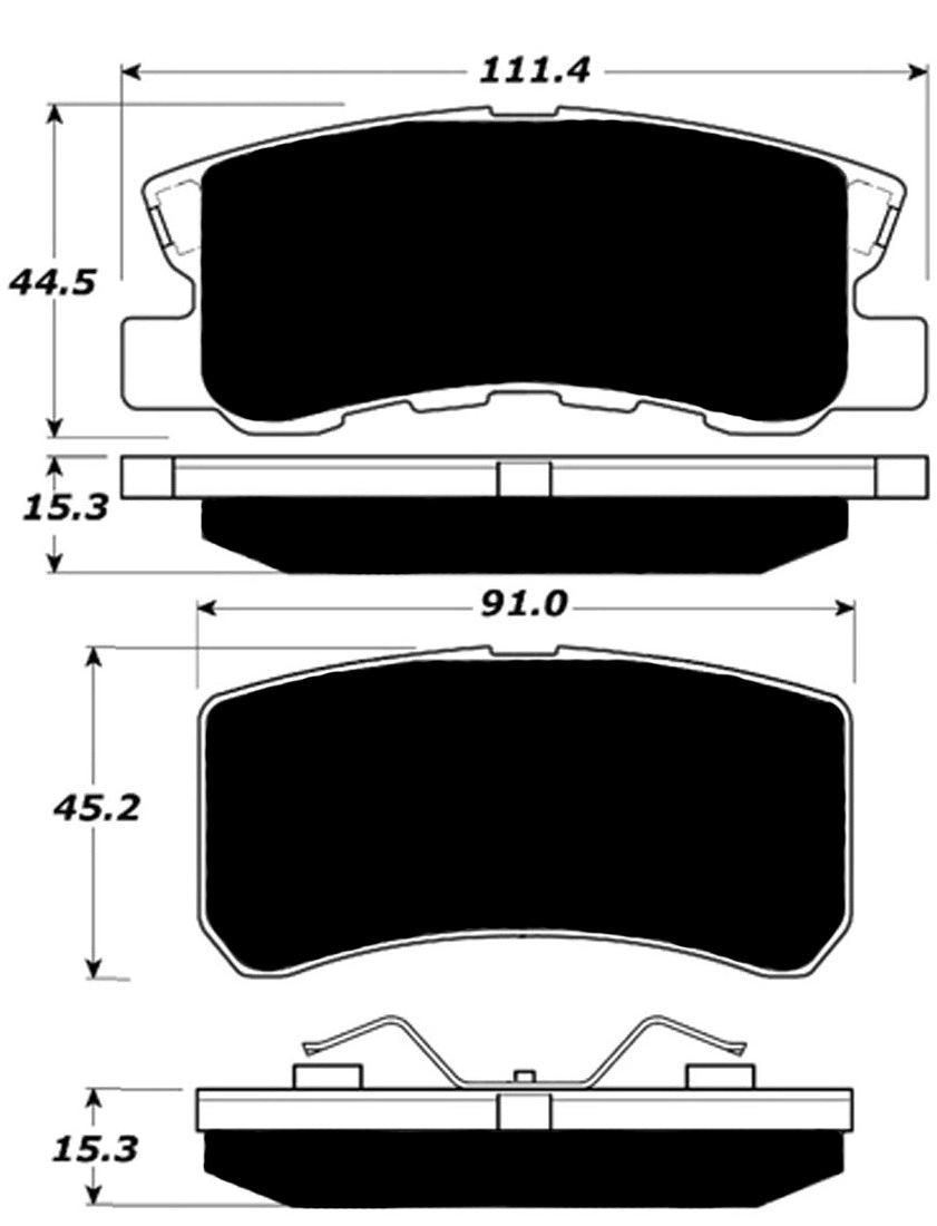 Porterfield Brake Pads for 2015 MITSUBISHI Lancer GT