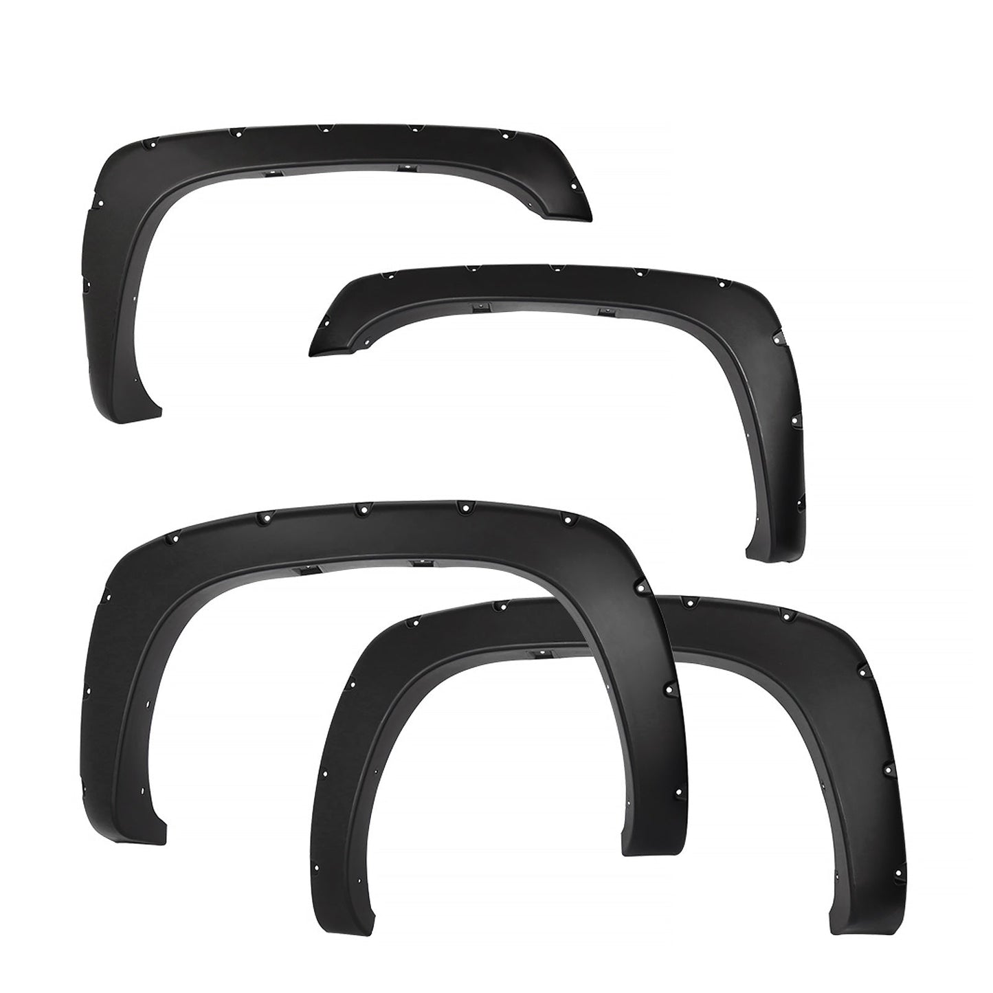 1999-2006 Chevy Silverado Sierra Bolt Fender Flares Smooth Black ABS
