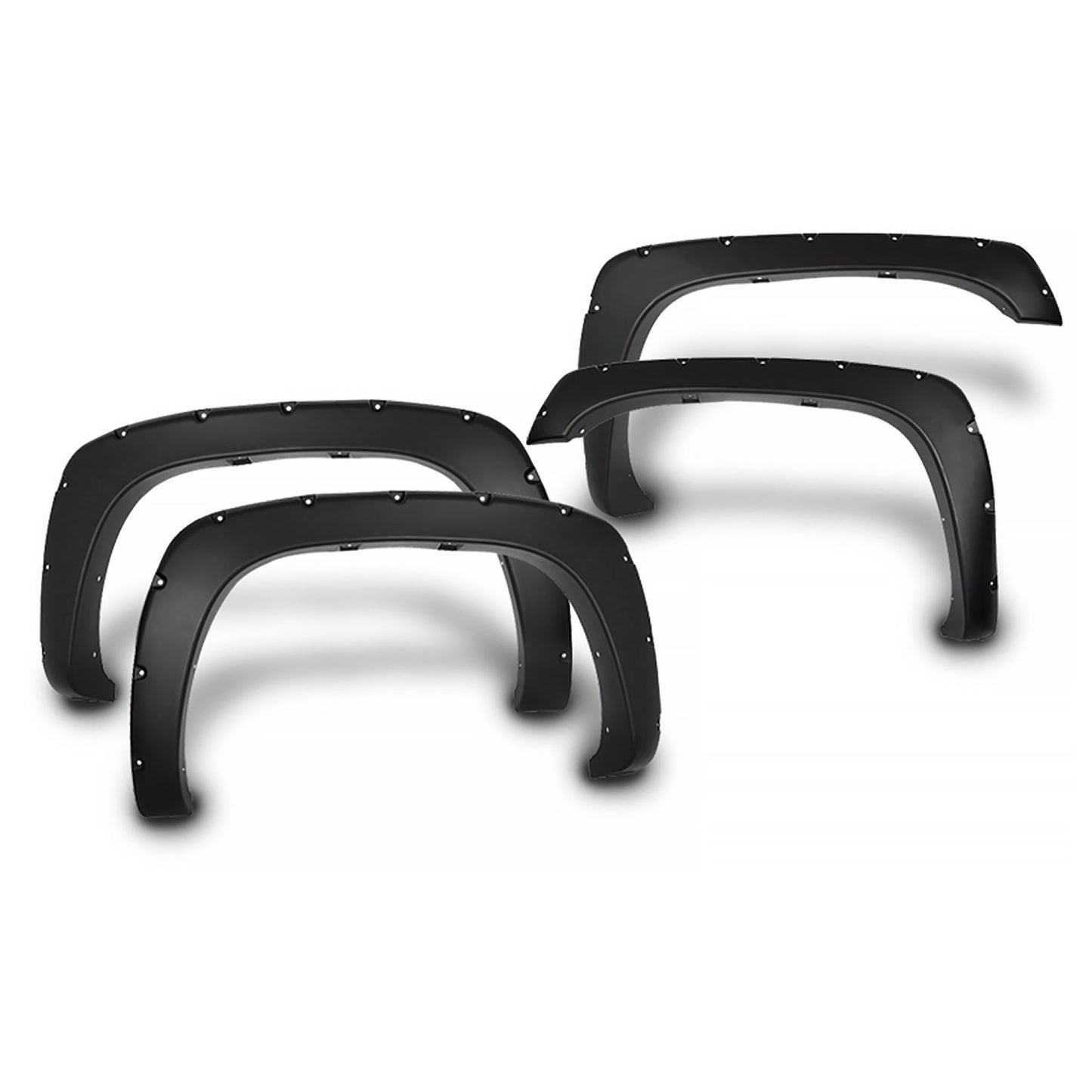 1999-2006 Chevy Silverado Sierra Bolt Fender Flares Smooth Black ABS