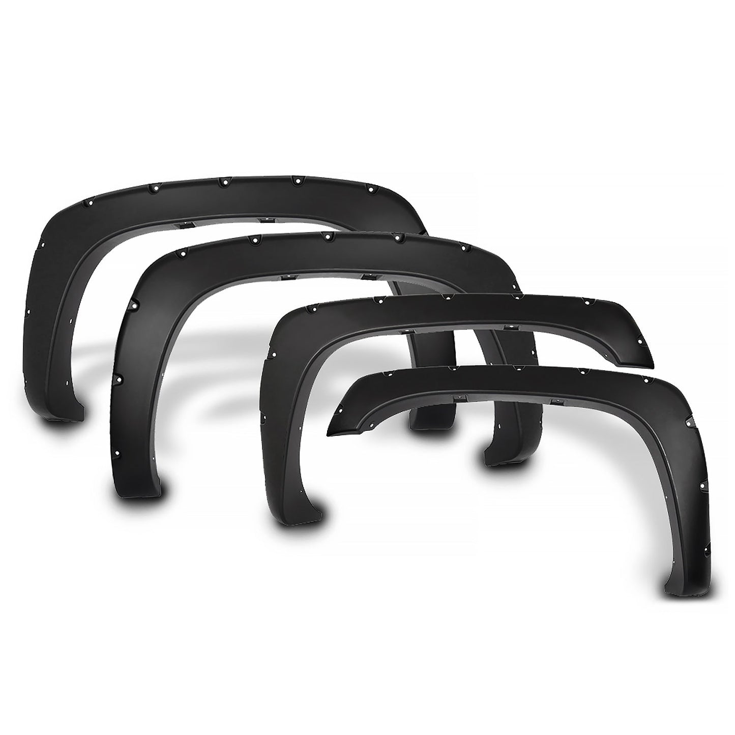 1999-2006 Chevy Silverado Sierra Bolt Fender Flares Smooth Black ABS