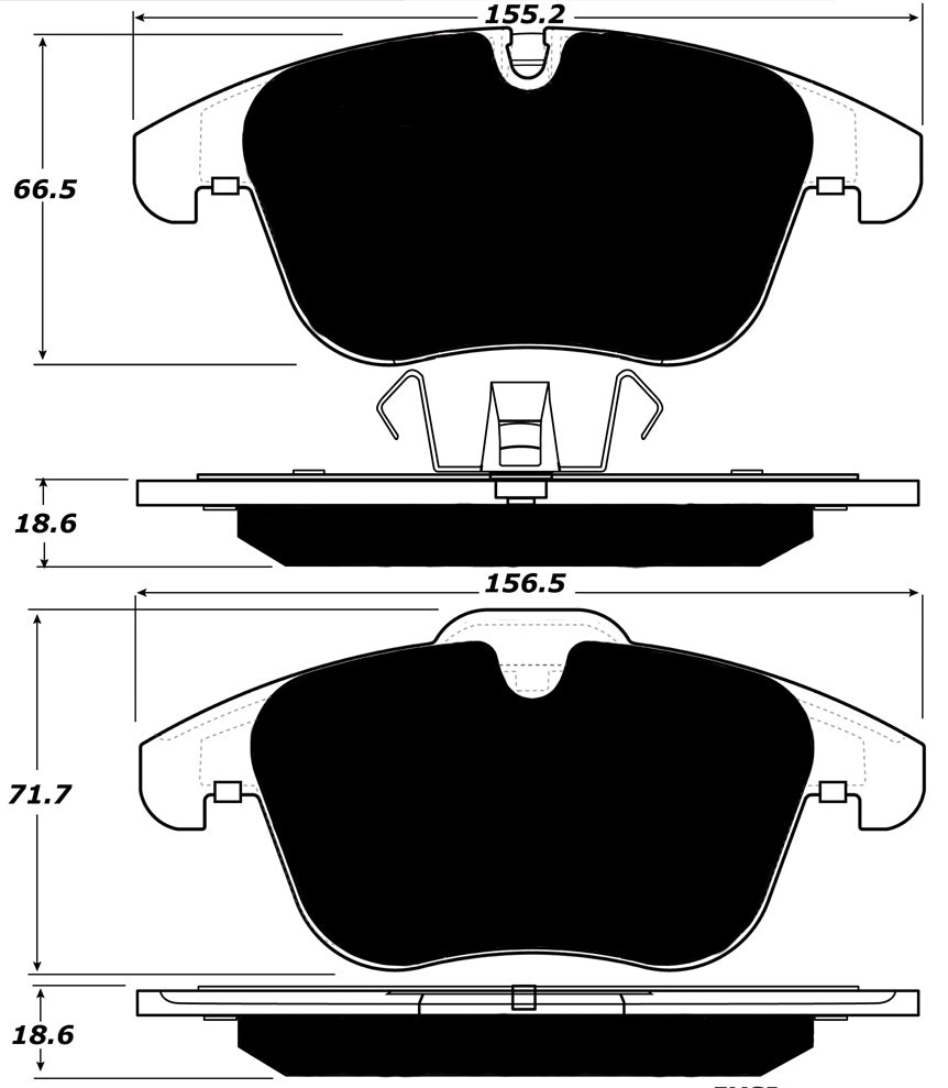 Porterfield Brake Pads for 2010 VOLVO XC70 AWD T6 3.0L w/300mm Front Disc
